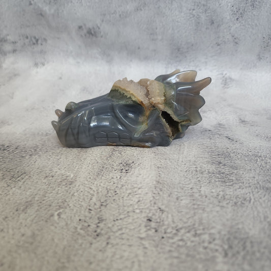 Druzy Agate Dragon Head