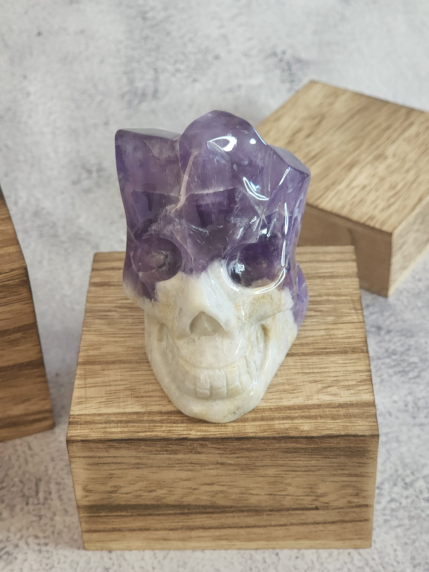 Amethyst Cluster Skull A