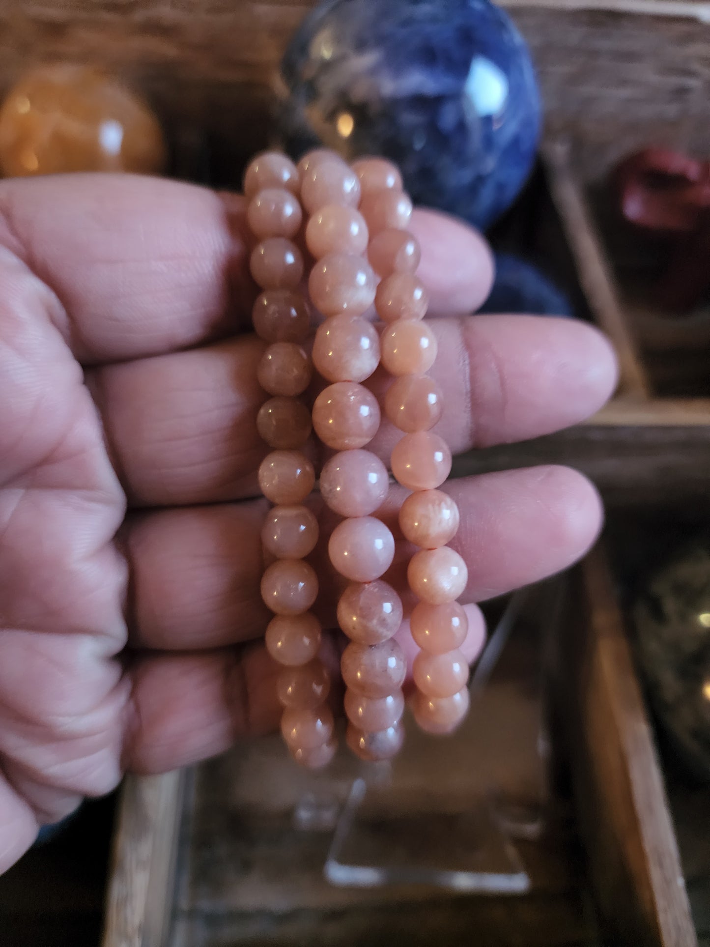 Peach Moonstone Bracelet