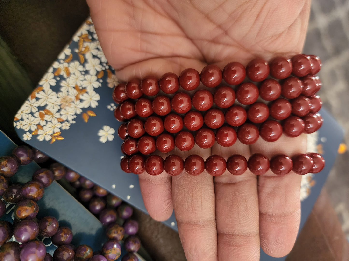 Cinnabar Bracelet  8mm