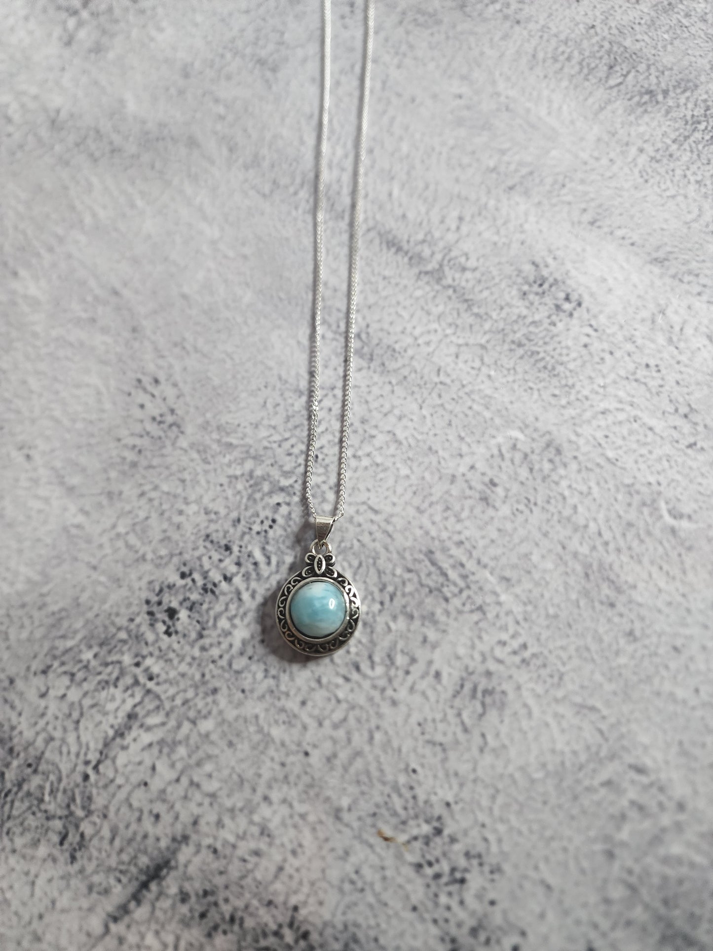 Larimar Pendent With Chain