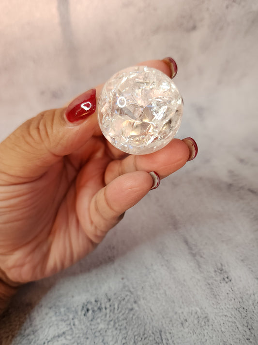 Crackle Quartz Small Sphere