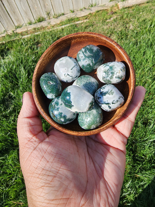 Moss Agate Tumble